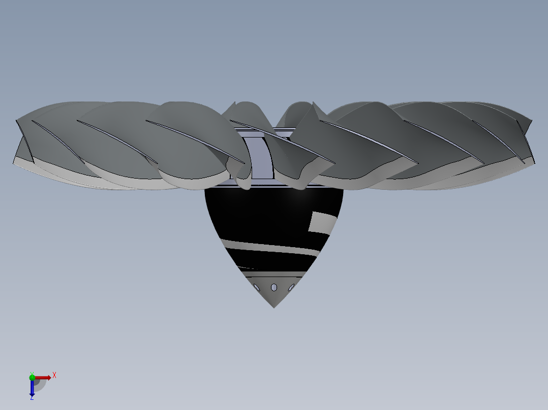 涡轮 叶片 涡扇 (44)俯视图