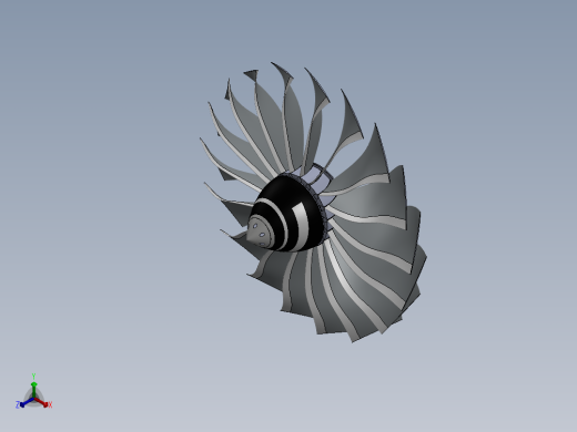 涡轮 叶片 涡扇 (44)正等轴测缩略图