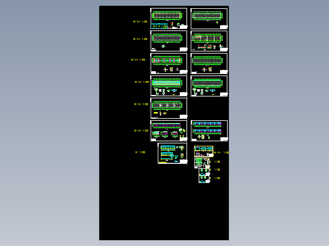 某地厂房4560平方米结构图纸cad（包含设计说明）