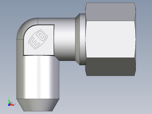 卡套式工业通用硬管接头EO_Weld_elbown_WAS10S前视缩略图