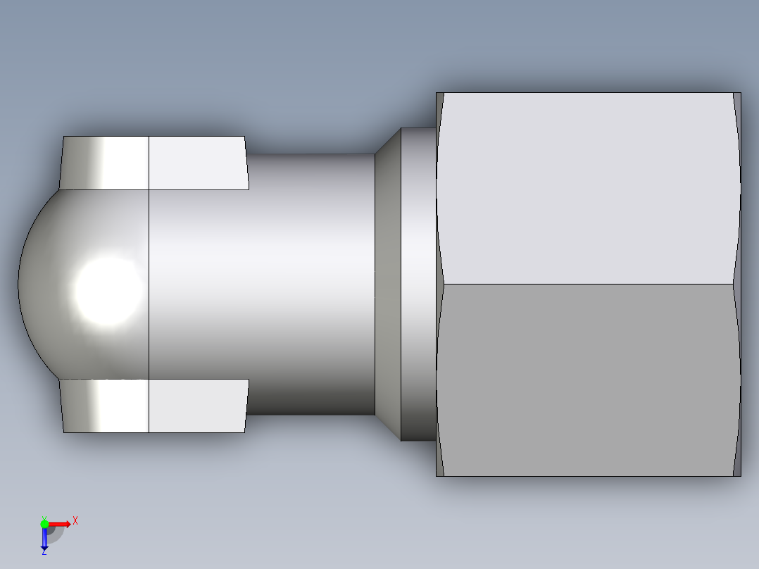 卡套式工业通用硬管接头EO_Weld_elbown_WAS10S俯视图