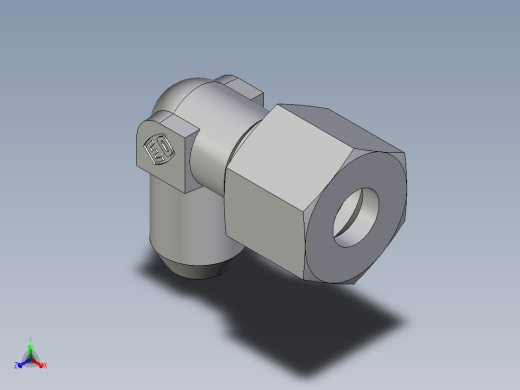 卡套式工业通用硬管接头EO_Weld_elbown_WAS10S正等轴测缩略图