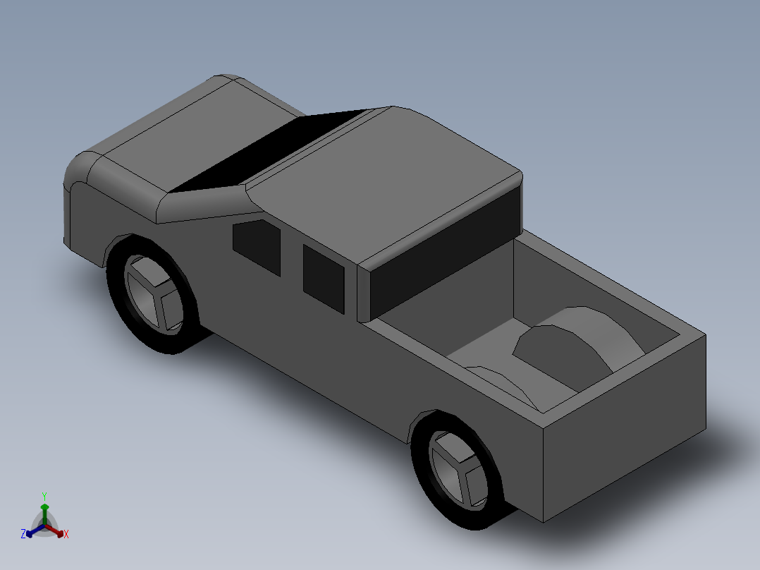 皮卡车模型3D图纸 (10)