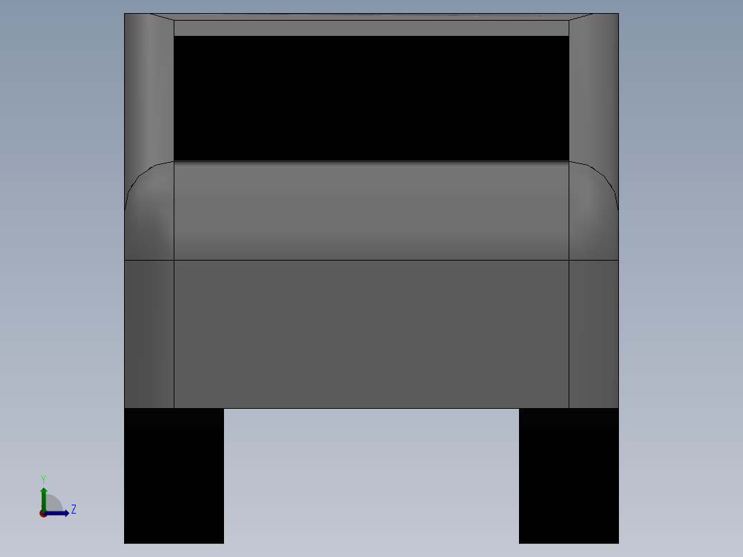 皮卡车模型3D图纸 (10)左视图