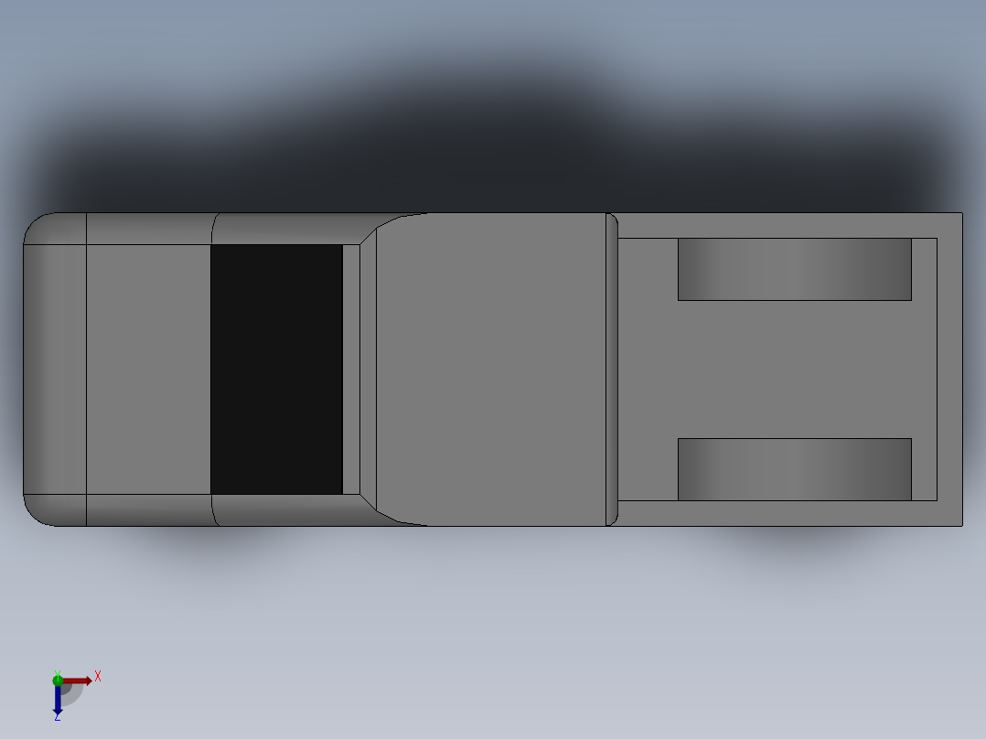 皮卡车模型3D图纸 (10)俯视图