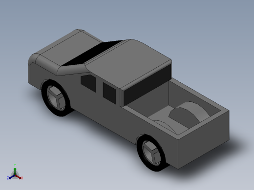 皮卡车模型3D图纸 (10)正等轴测缩略图