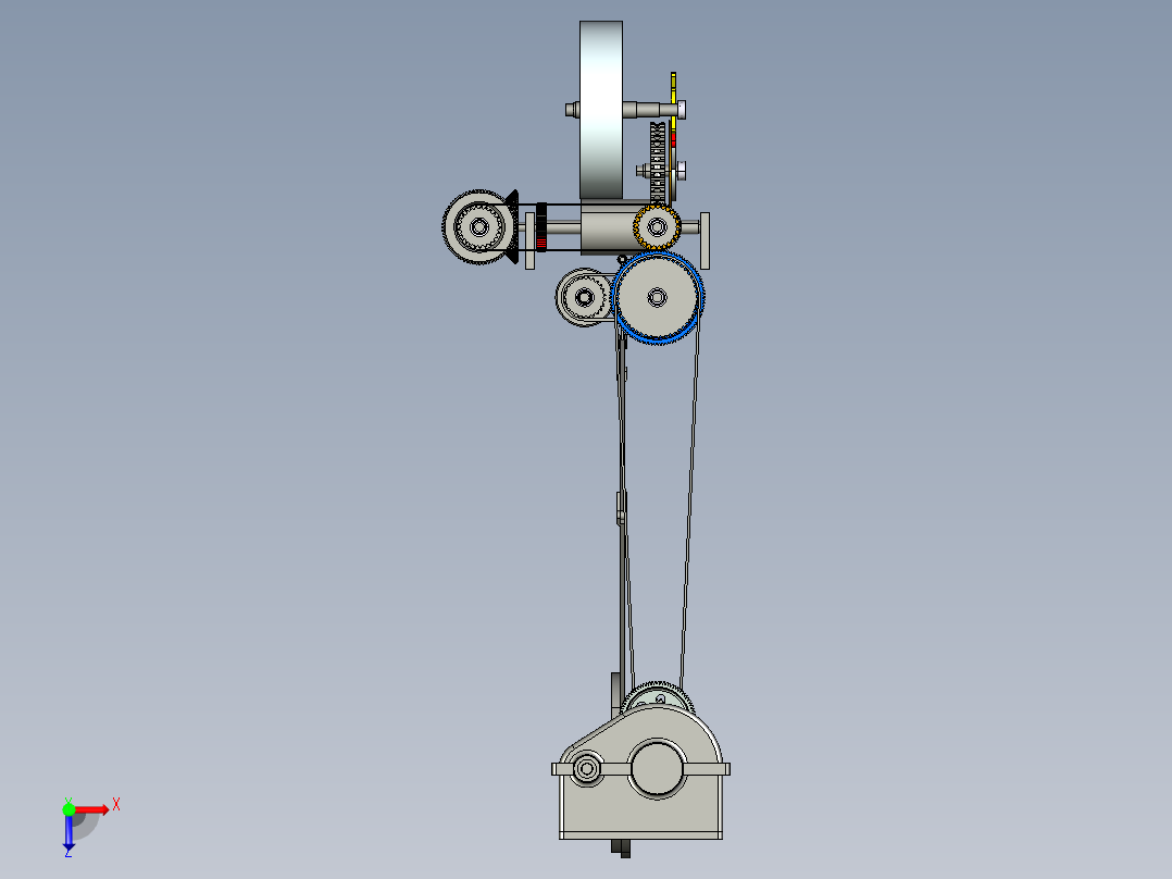 JX676-全自动啤酒瓶清洗装置的设计及仿真【三维PROE】俯视图