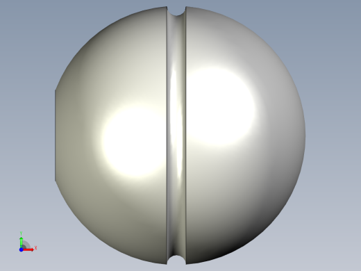 球型把手(壓入式)S.N-3D多系列多零件图纸模型前视缩略图