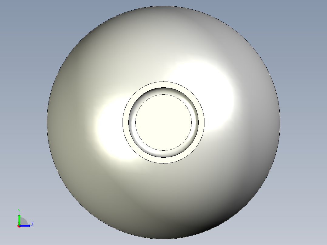 球型把手(壓入式)S.N-3D多系列多零件图纸模型左视图
