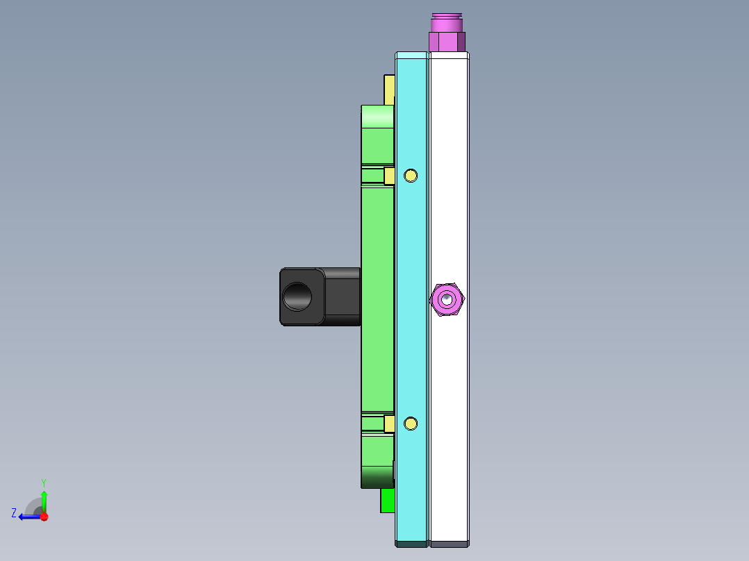 贴胶治具-1出4右视图