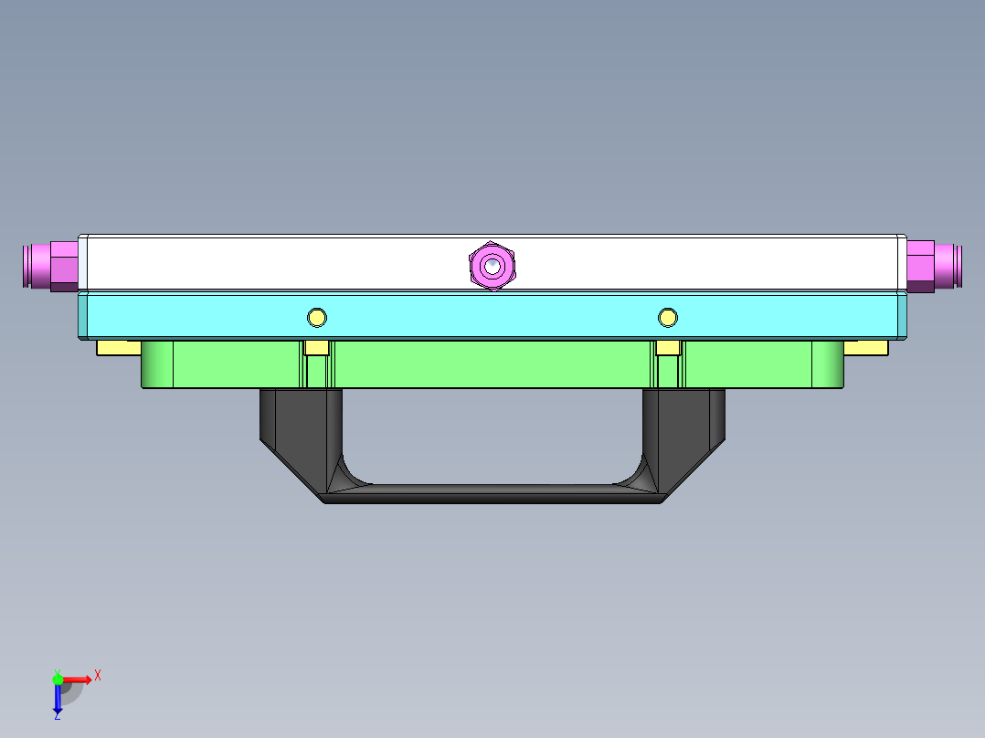 贴胶治具-1出4俯视图