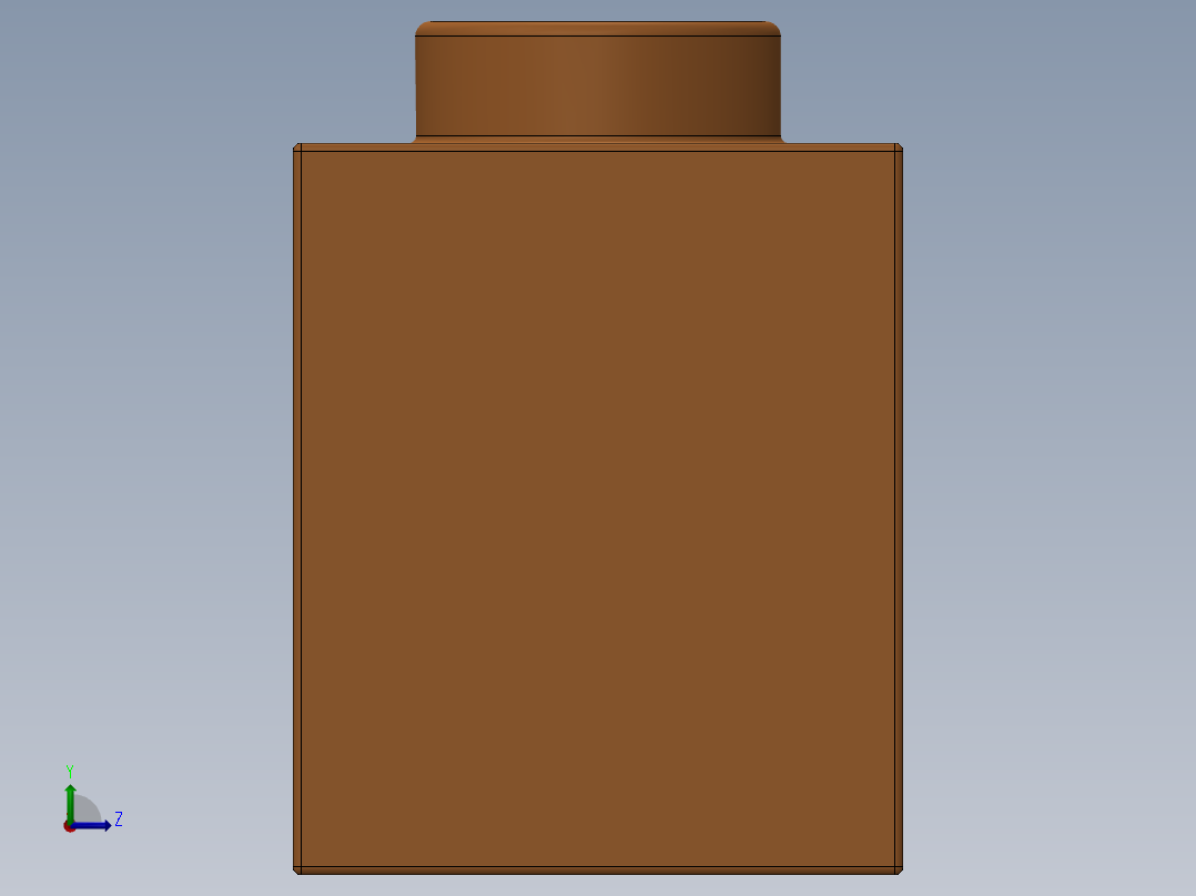 乐高机械组积木（横梁）-4294620 - 3894 Bright Orange Technic Brick 1 x 6 with Holes左视图