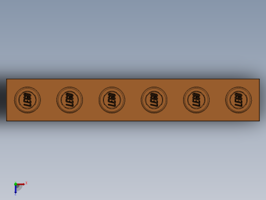 乐高机械组积木（横梁）-4294620 - 3894 Bright Orange Technic Brick 1 x 6 with Holes俯视缩略图