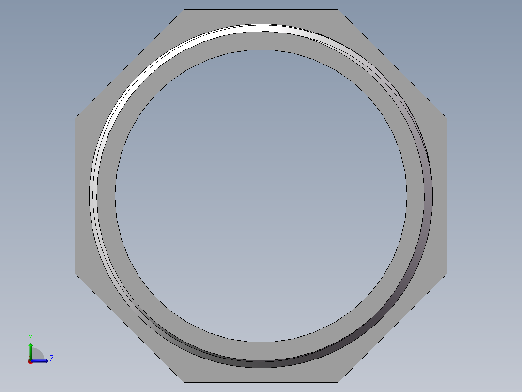 对丝-六角等径 DN40左视图