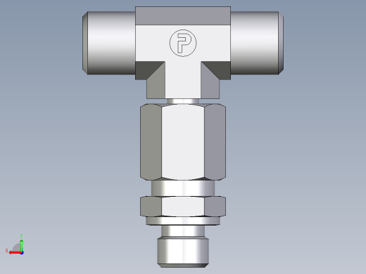 卡套式工业通用硬管接头EO_Assembled_adjustable_standpipe_branch_tee_EVT06LROMD71后视缩略图