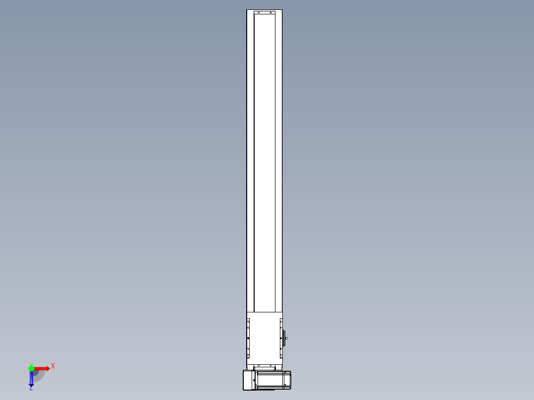 同步带全封闭直线模组TPA-HCB-120D-90-L950-LU-C-P40-N3俯视图