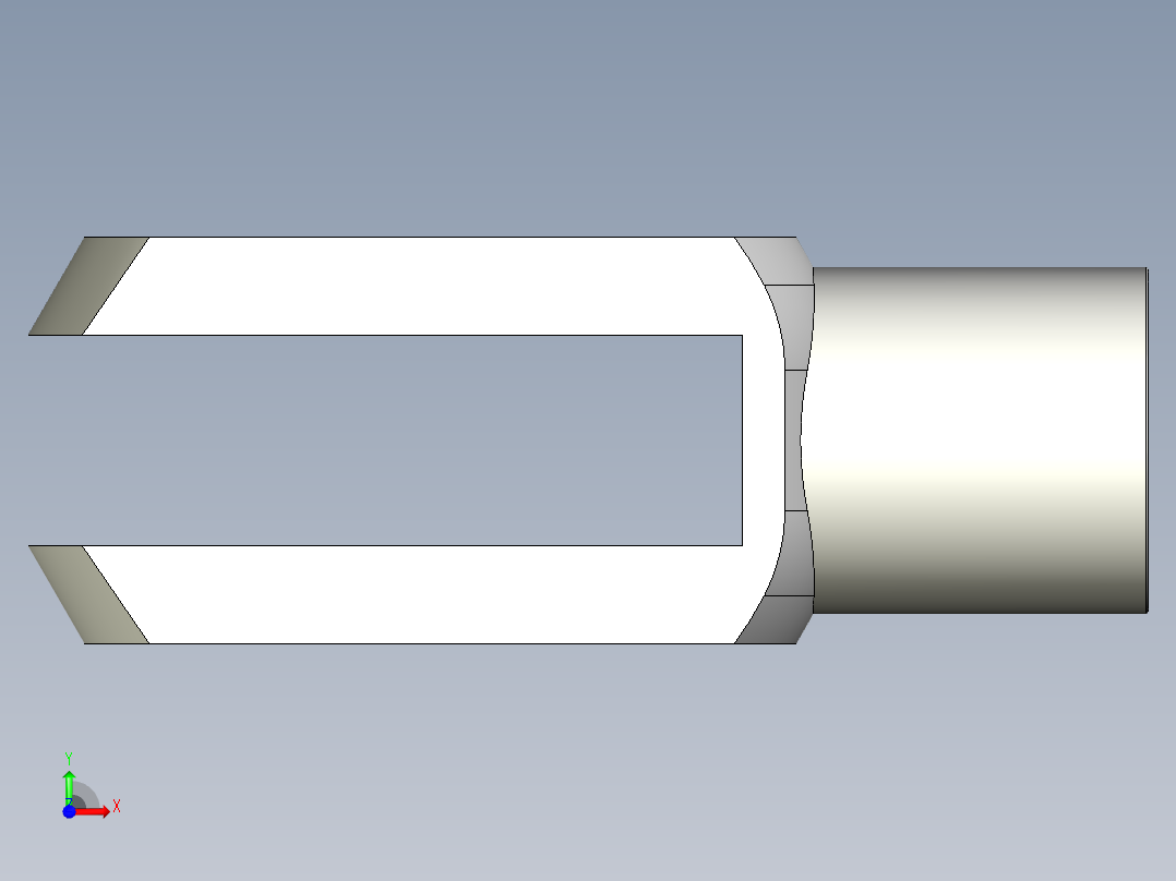 U接頭10.,12.,14.,16.,18-3D多系列多零件图纸模型前视图