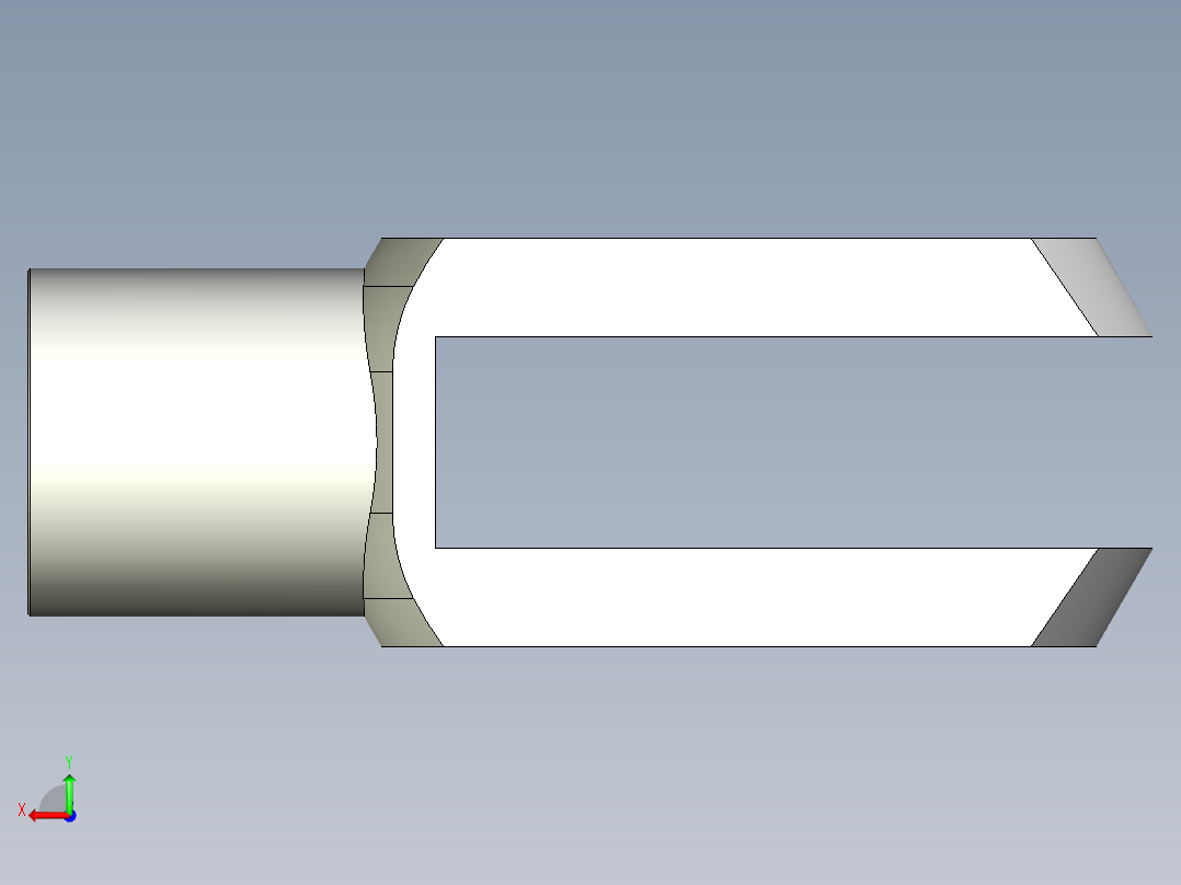 U接頭10.,12.,14.,16.,18-3D多系列多零件图纸模型后视图