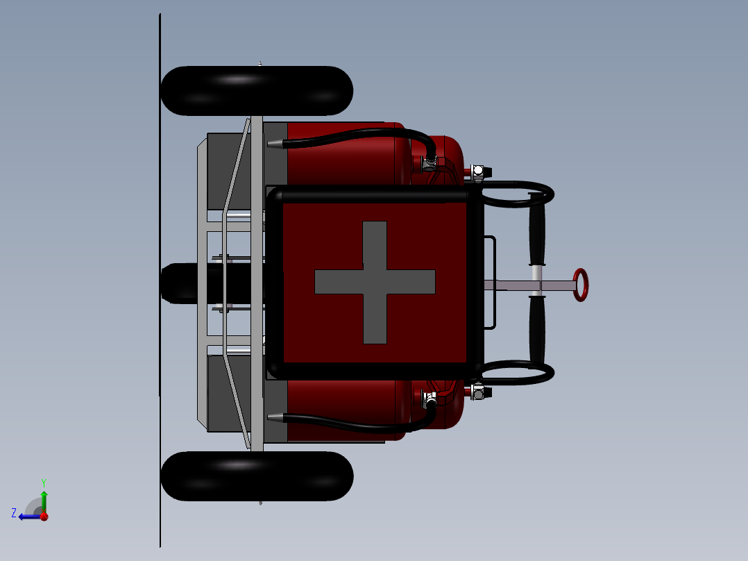机场消防车右视图