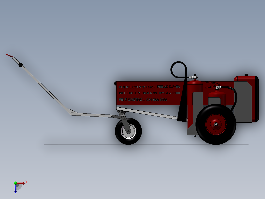 机场消防车俯视图