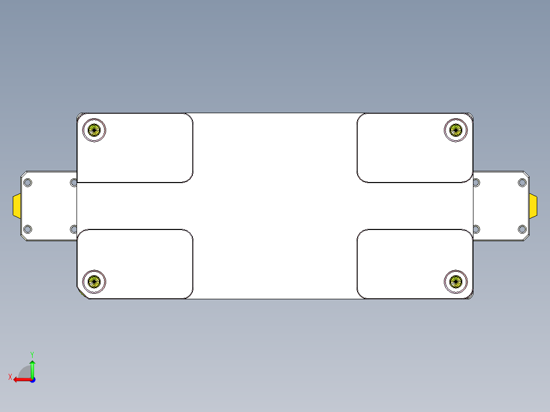t100chi笔记本CNC工装夹具三维模型-CNC2后视图