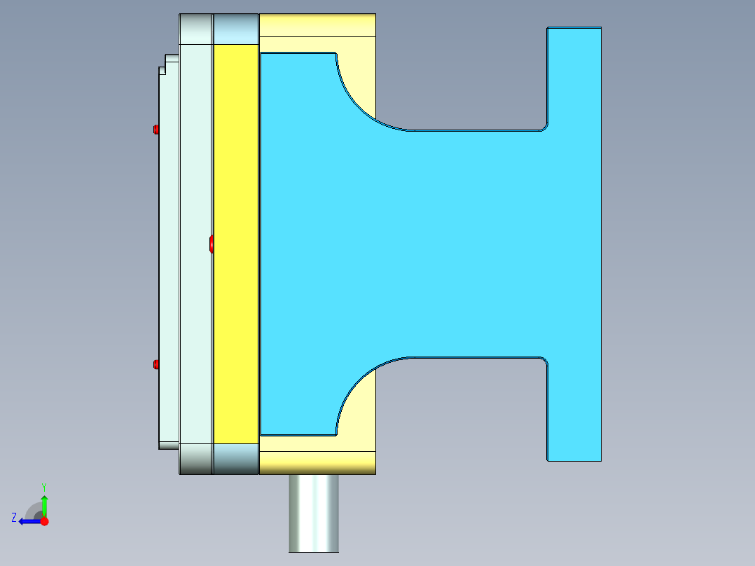 N500-COVER-笔记本CNC工装夹具三维模型CNC2右视图