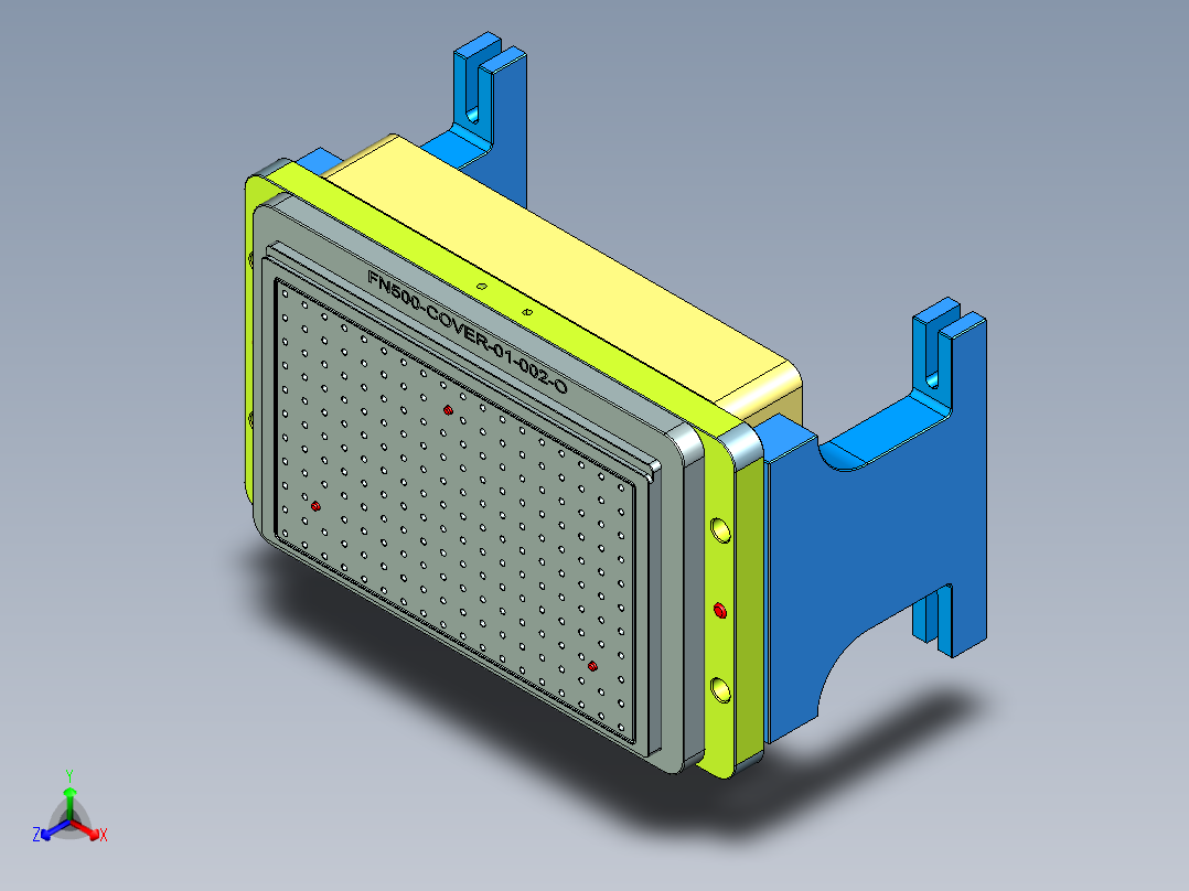 N500-COVER-笔记本CNC工装夹具三维模型CNC2正等轴测图