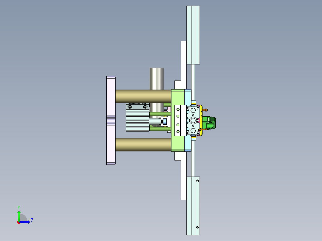 X3-B-CNC6笔记本CNC工装夹具三维模型-0924左视图