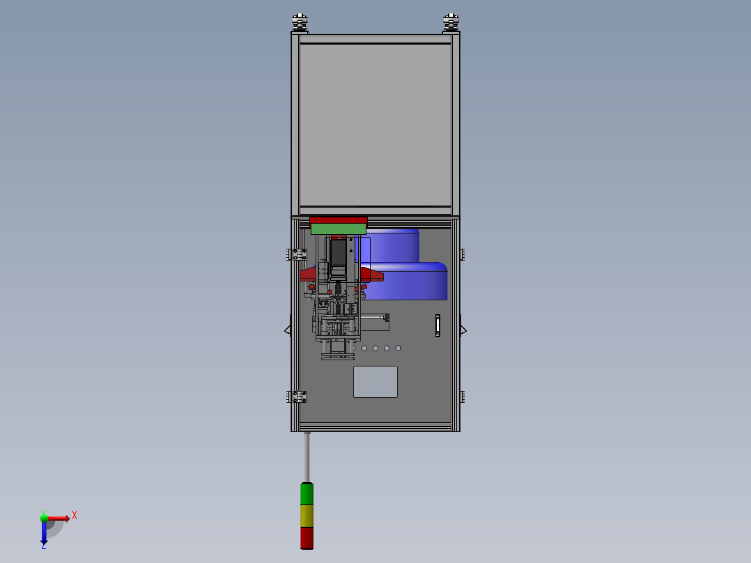 电容剪脚折弯成型机（sw18可编辑+工程图+bom）俯视图