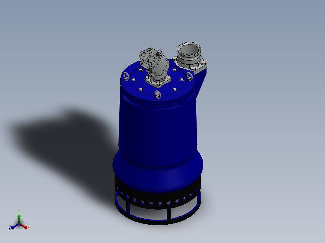 潜水泵正等轴测图