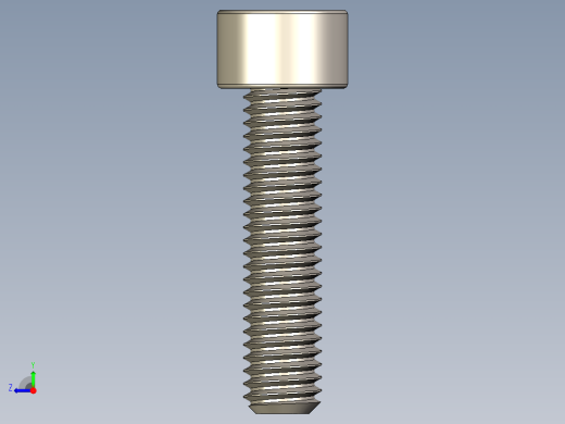 Screw_DIN_912_M6x25F_A2.STEP公制内六角螺钉右视缩略图