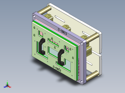 ROG键盘壳铣外形C角治具模型