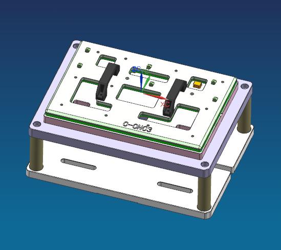 ROG键盘壳铣外形C角治具模型