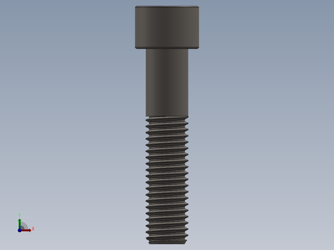 Screw_DIN_912_M12x55_A2.SLDPRT公制内六角螺钉前视图