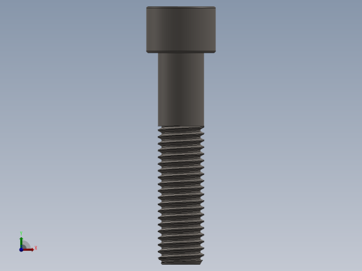 Screw_DIN_912_M12x55_A2.SLDPRT公制内六角螺钉前视缩略图