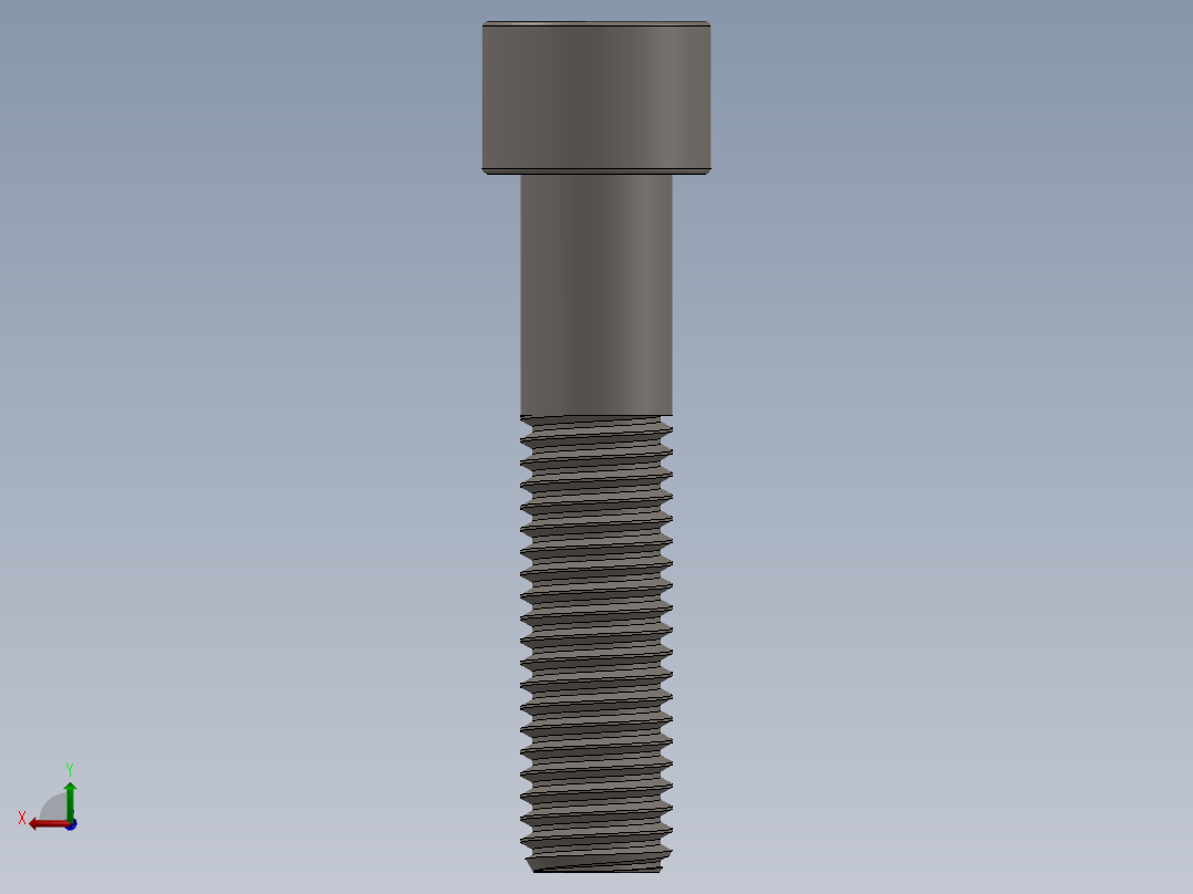 Screw_DIN_912_M12x55_A2.SLDPRT公制内六角螺钉后视图