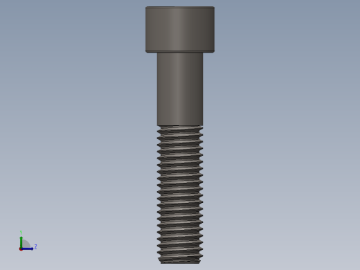 Screw_DIN_912_M12x55_A2.SLDPRT公制内六角螺钉左视缩略图