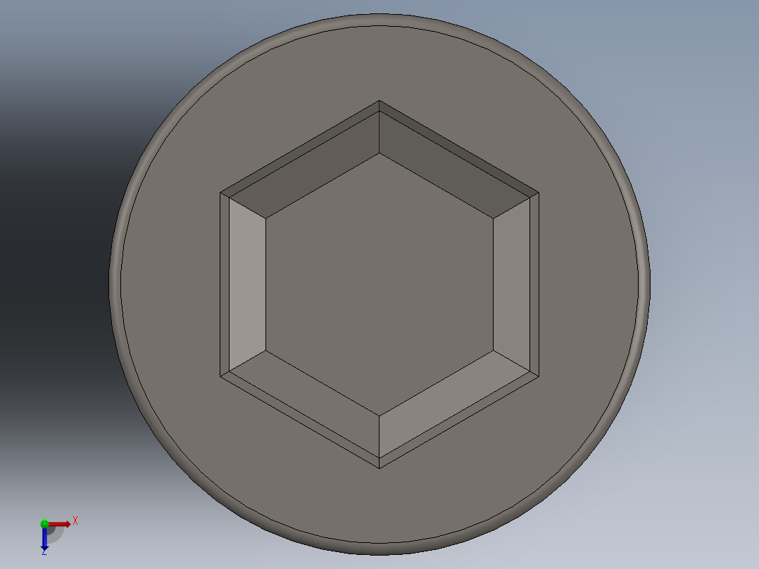 Screw_DIN_912_M12x55_A2.SLDPRT公制内六角螺钉俯视图