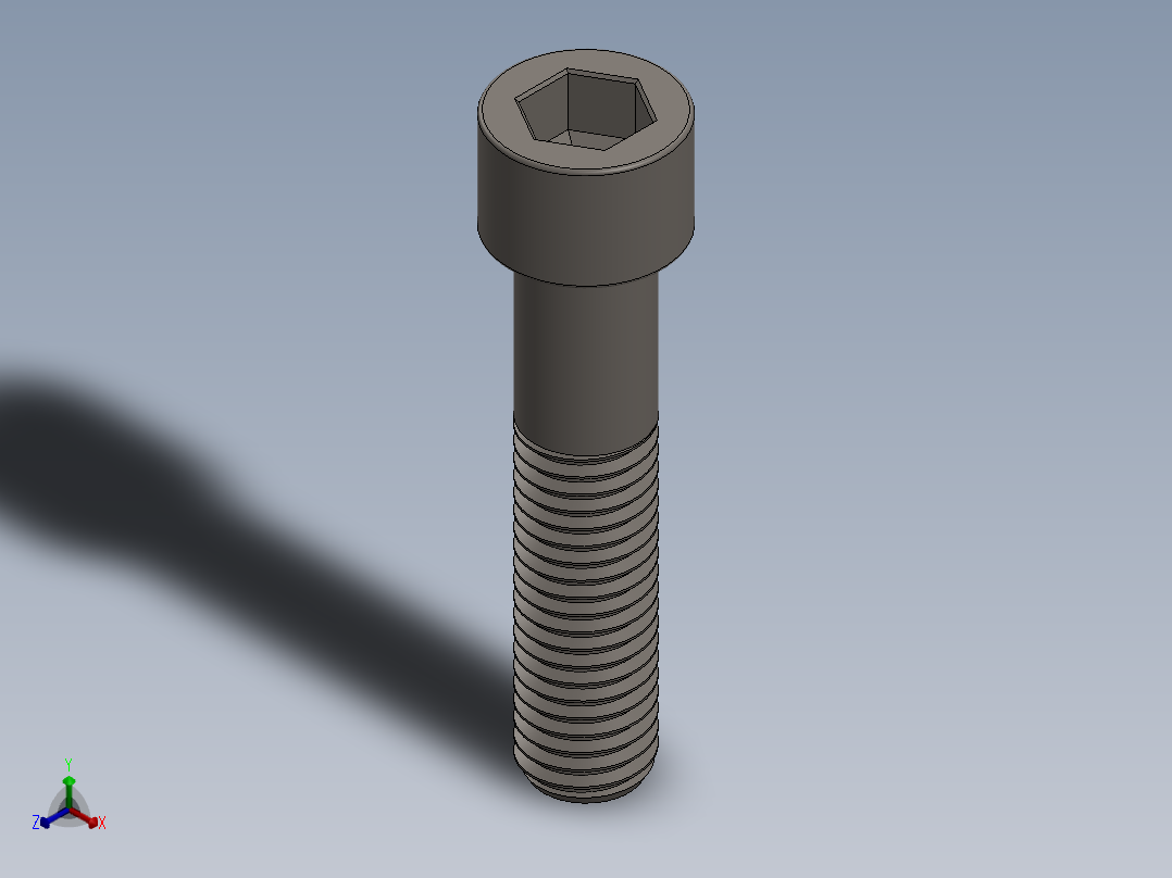 Screw_DIN_912_M12x55_A2.SLDPRT公制内六角螺钉正等轴测图