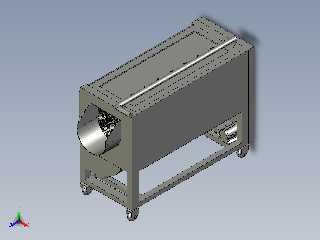 去皮机正等轴测图