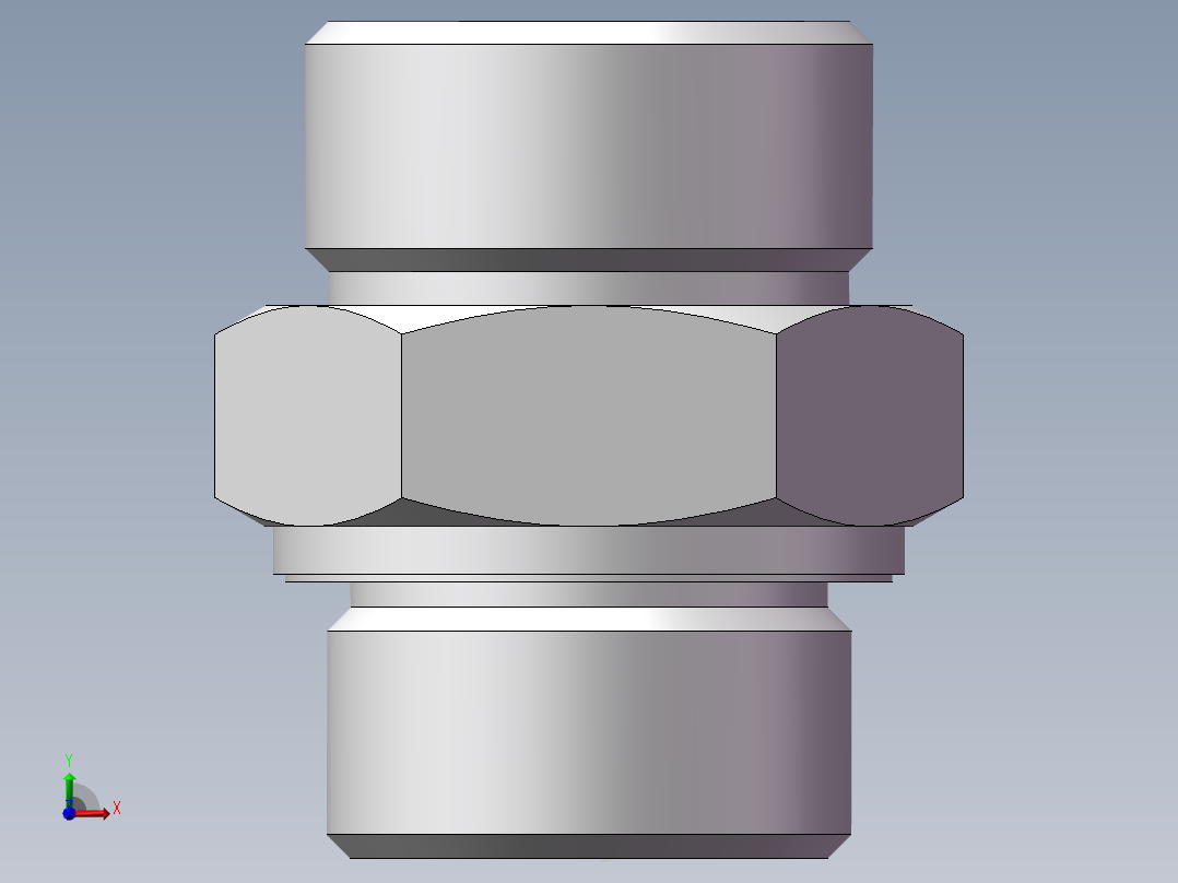 英制管螺纹ED密封、1DB-36-16WD前视图