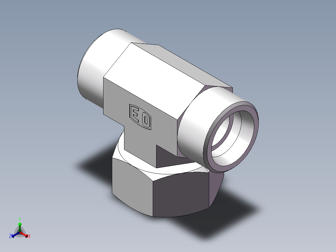 BC+BD 三通组合接头、BD-36正等轴测图