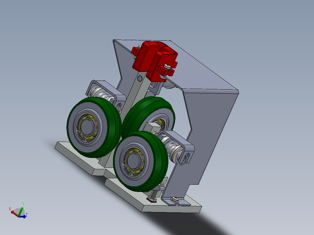 克拉克叉车上下滑轮系统的直线无倾斜滑轮装置
