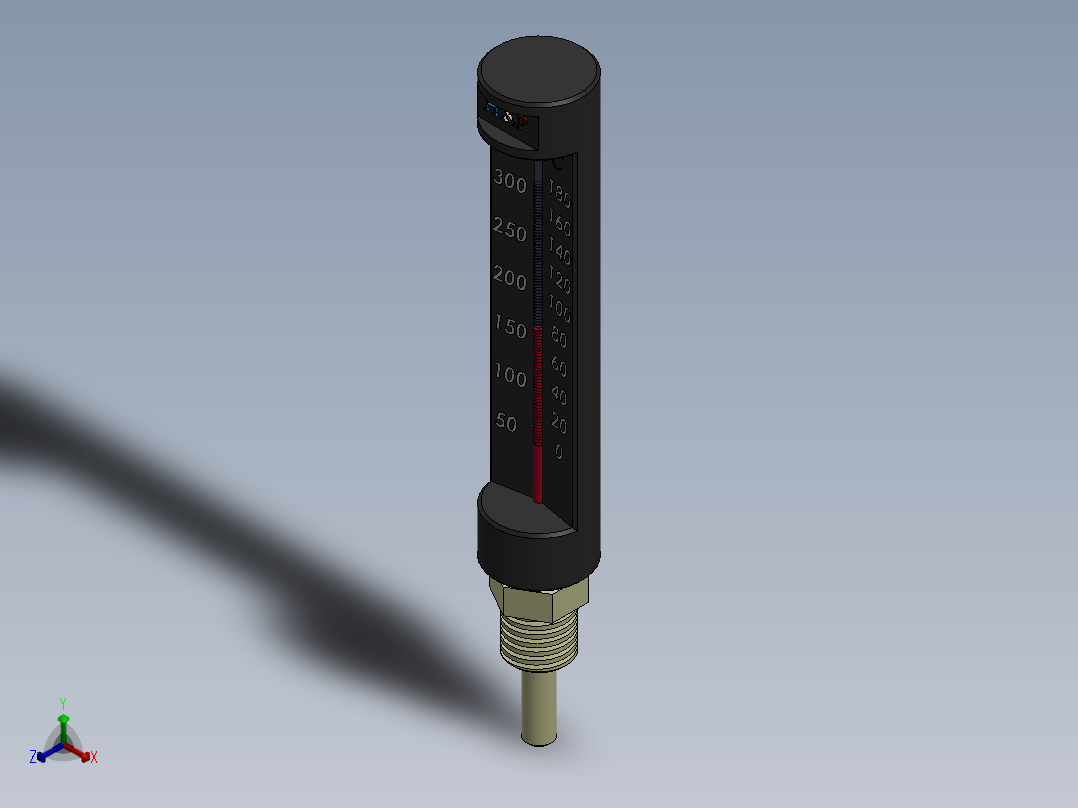 温度计(15)正等轴测图