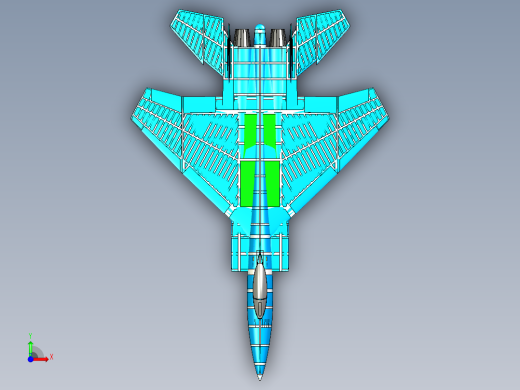 B3004200-F-15鹰式固体组件模型前视缩略图