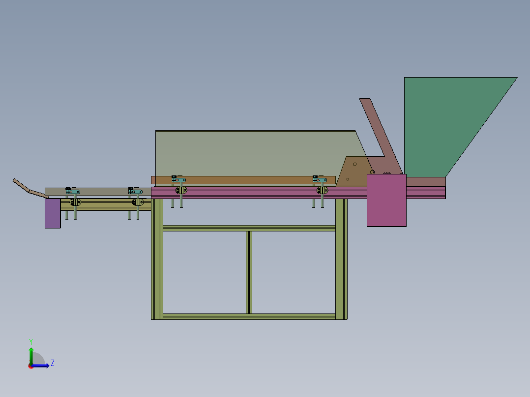 塑料瓶自动分选理料机左视图