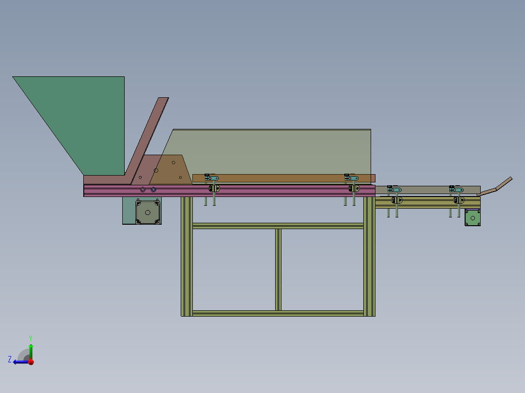 塑料瓶自动分选理料机右视图