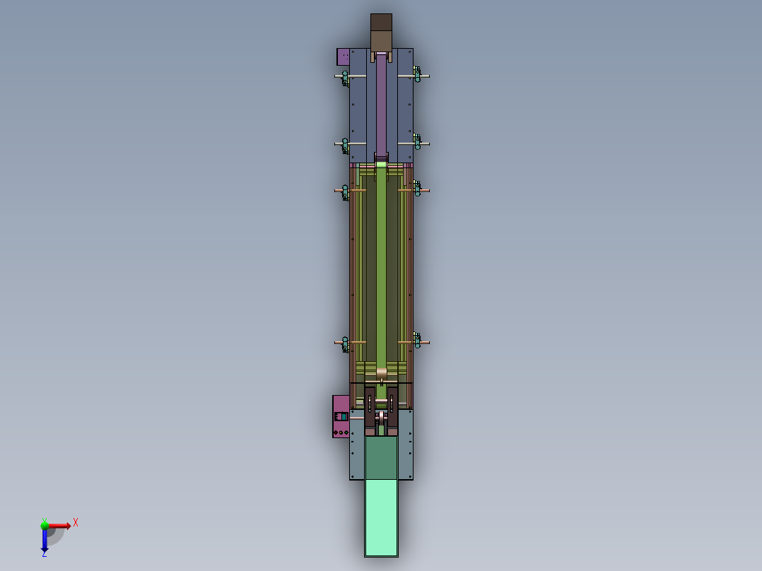 塑料瓶自动分选理料机俯视图