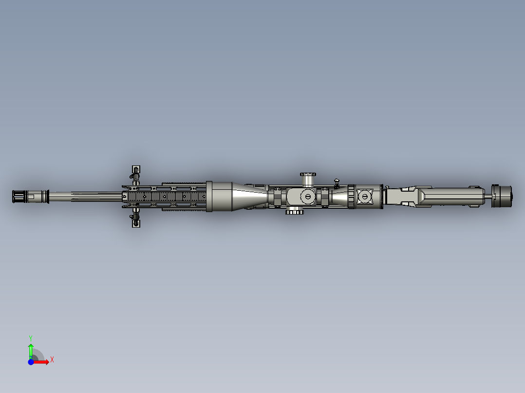手枪左轮冲锋枪老式狙击步枪设计3D图纸Snipe XM2010 crg stp前视图