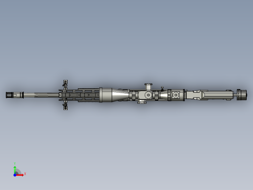 手枪左轮冲锋枪老式狙击步枪设计3D图纸Snipe XM2010 crg stp前视缩略图